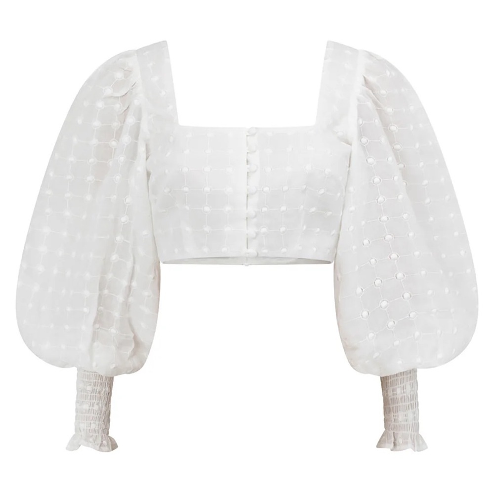 ๐ Sabo Skirt White Mini Skirt Crop Top Set - Size Small - Picture 4 of 5